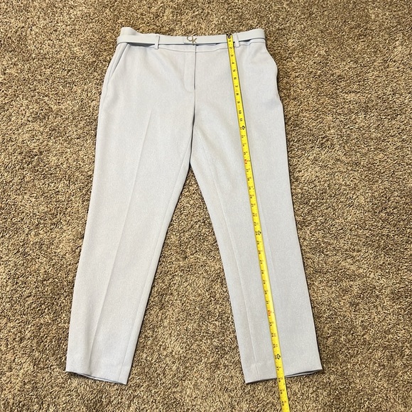 NWT Calvin Klein, size 10, Light Blue pants with belt and back pockets. - Picture 7 of 8